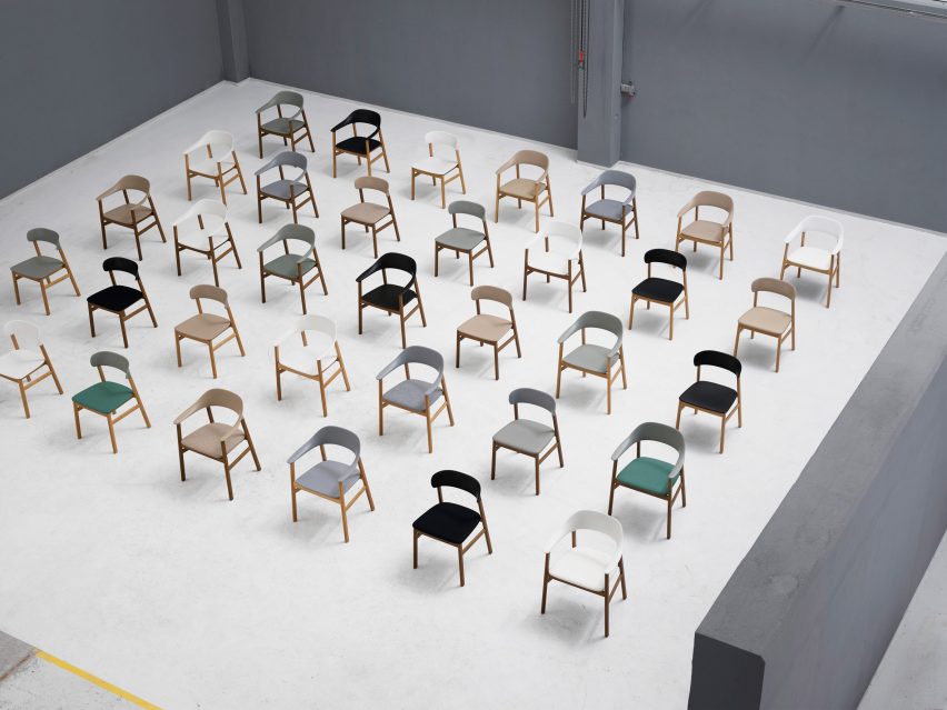 Simon Legald's Herit chair for Normann Copenhagen is "draped in nostalgia"