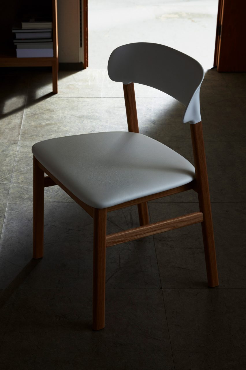 Simon Legald's Herit chair for Normann Copenhagen is "draped in nostalgia"