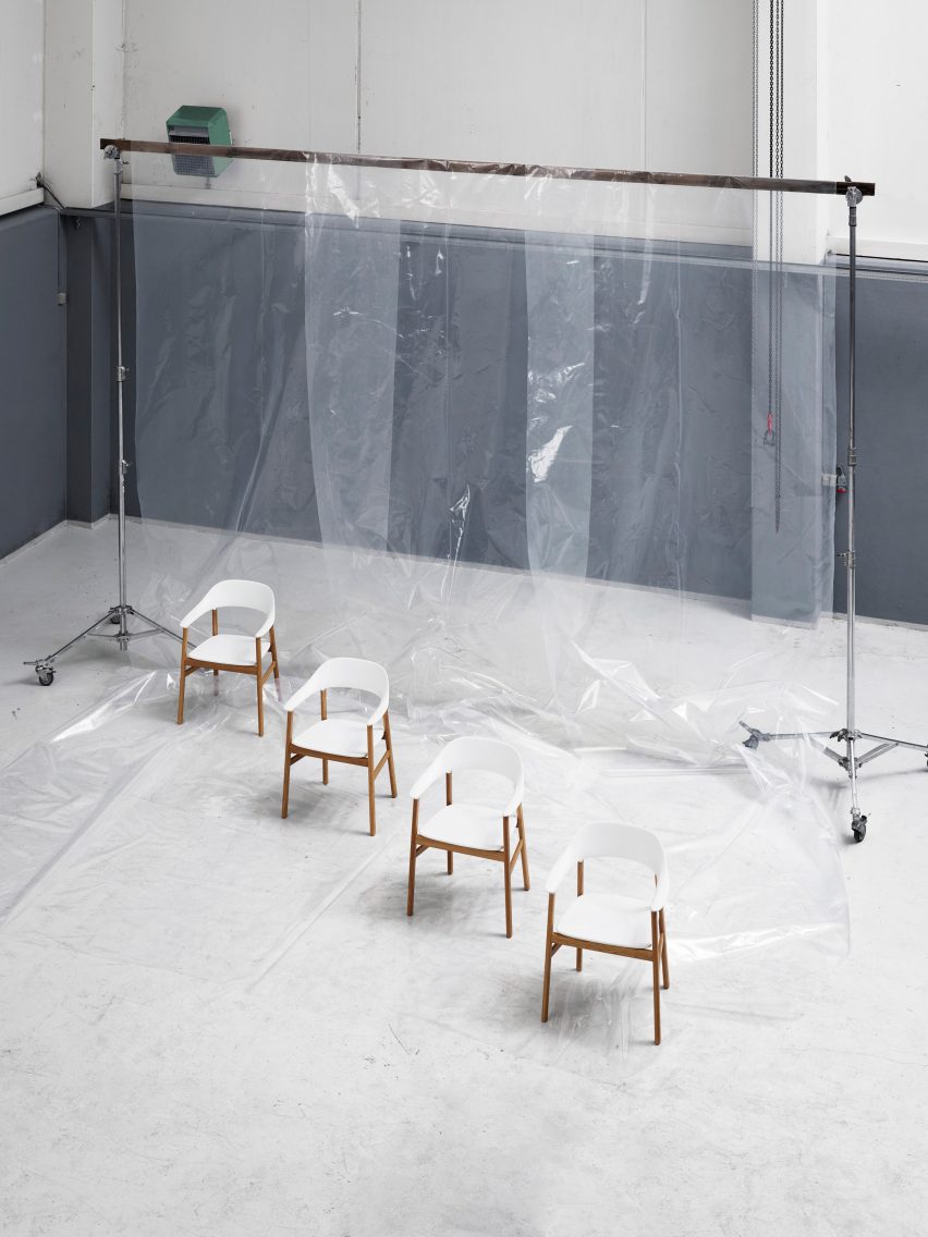 Simon Legald's Herit chair for Normann Copenhagen is "draped in nostalgia"