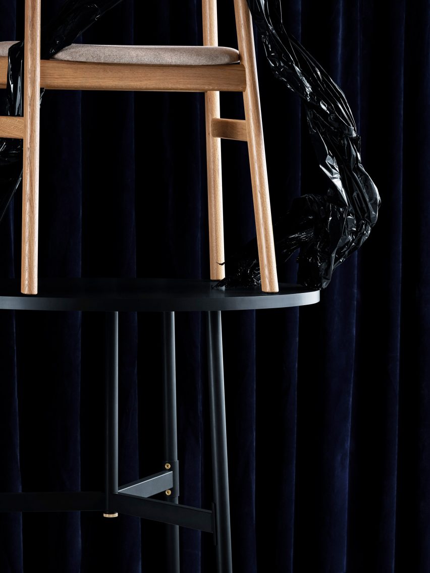 Simon Legald's Herit chair for Normann Copenhagen is "draped in nostalgia"