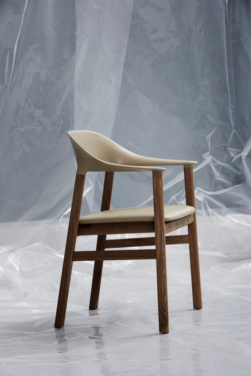 Simon Legald's Herit chair for Normann Copenhagen is "draped in nostalgia"