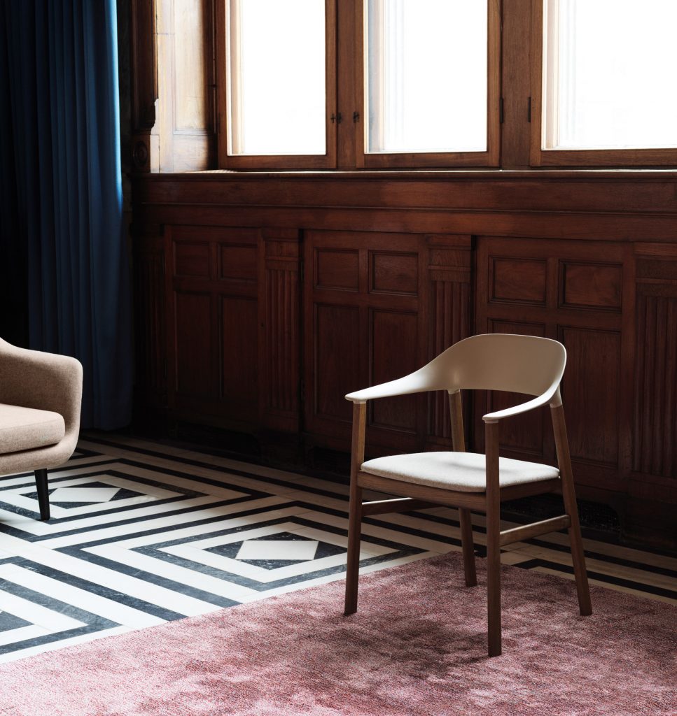 Simon Legald's Herit chair for Normann Copenhagen is "draped in nostalgia"