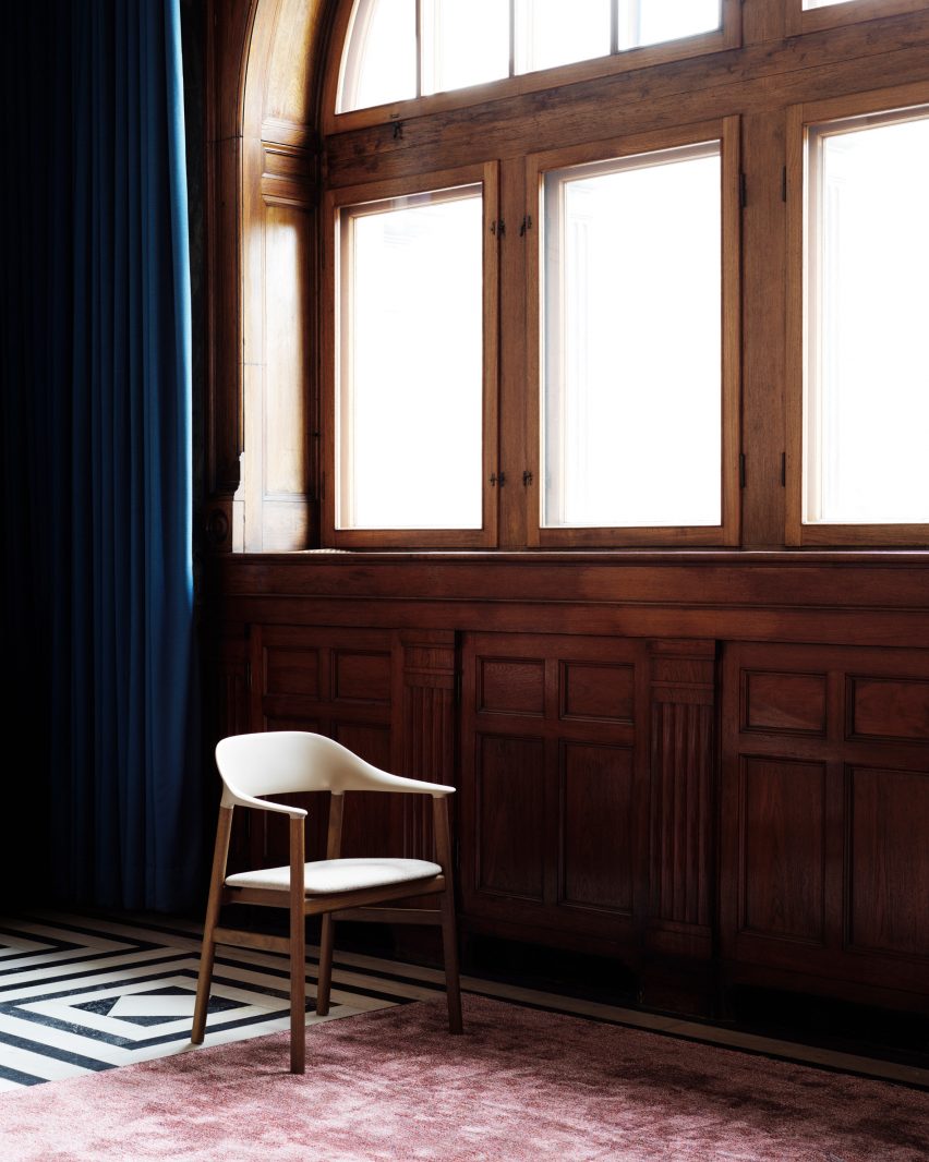 Simon Legald's Herit chair for Normann Copenhagen is "draped in nostalgia"