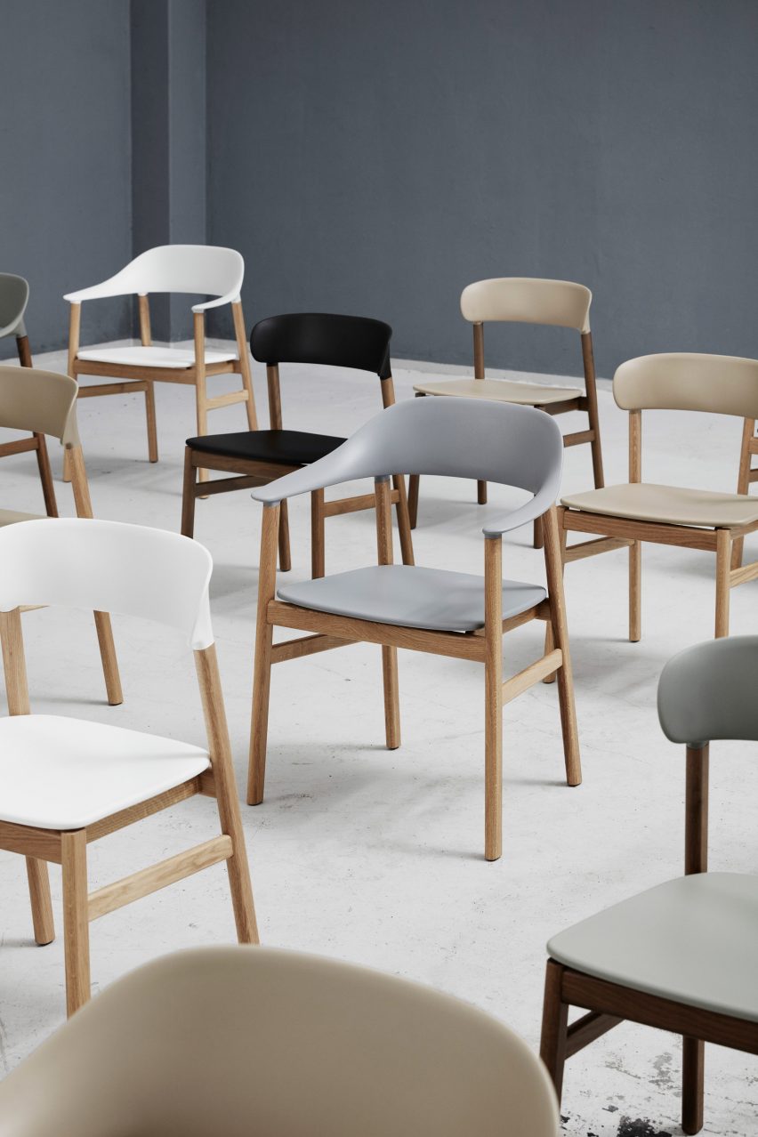 Simon Legald's Herit chair for Normann Copenhagen is "draped in nostalgia"