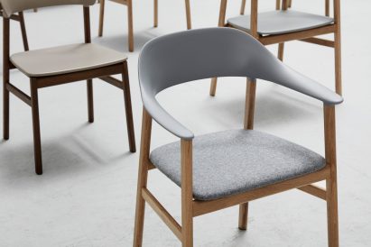Simon Legald's Herit chair for Normann Copenhagen is "draped in nostalgia"