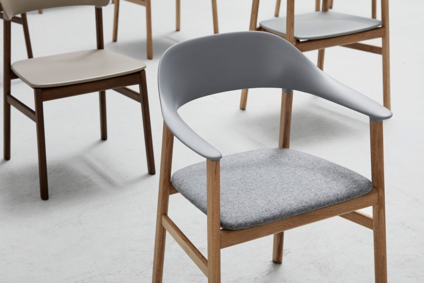 Simon Legald's Herit chair for Normann Copenhagen is "draped in nostalgia"