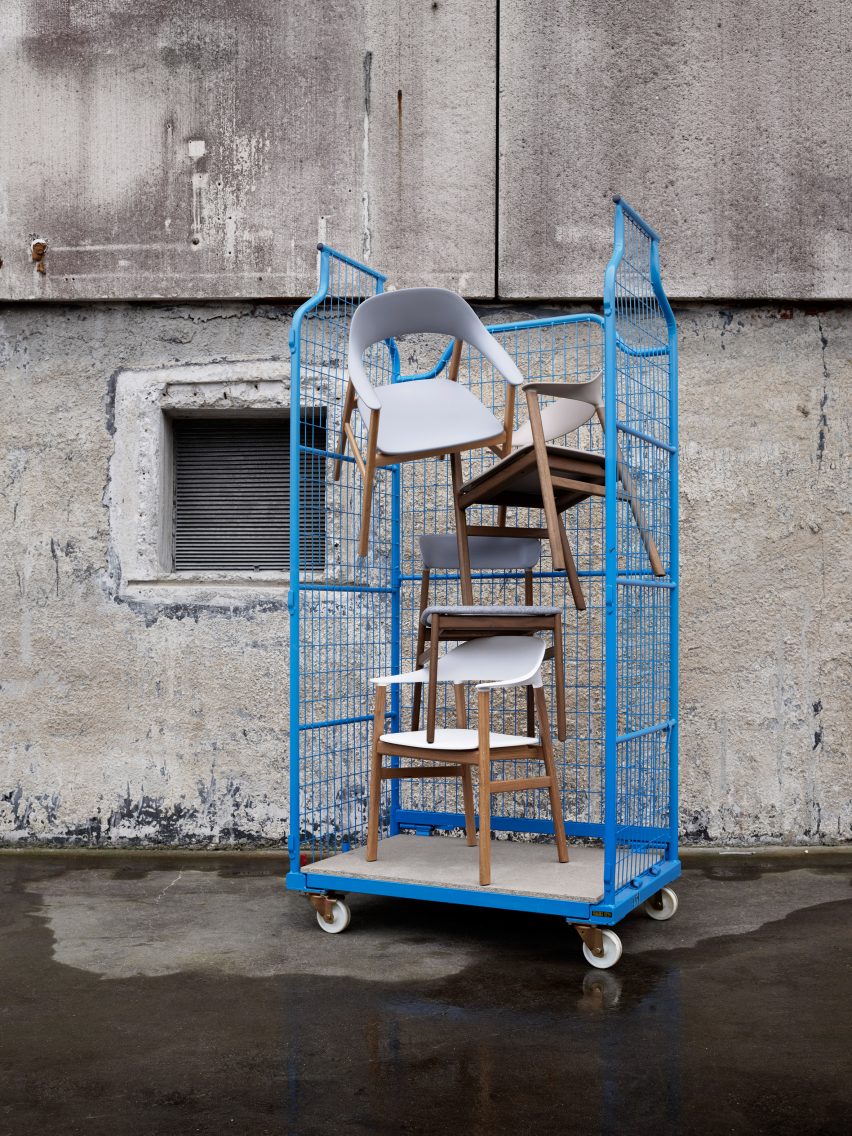 Simon Legald's Herit chair for Normann Copenhagen is "draped in nostalgia"