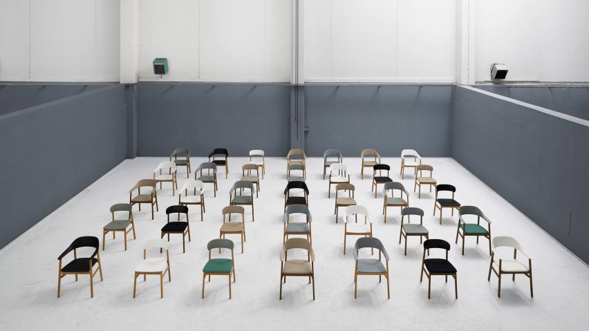 Simon Legald's Herit chair for Normann Copenhagen is "draped in nostalgia"