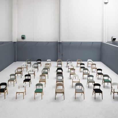 Simon Legald's Herit chair for Normann Copenhagen is "draped in nostalgia"