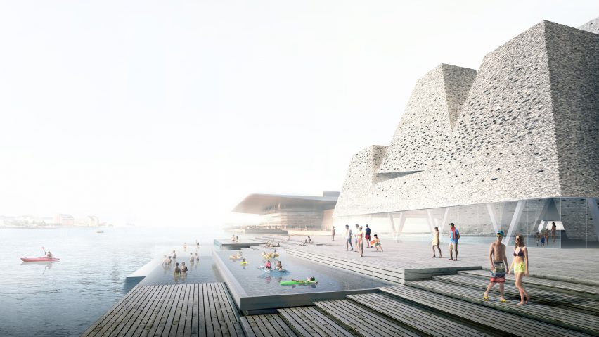 Kengo Kuma to build aquatics centre and harbour bath in Copenhagen