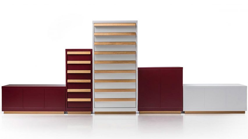 Konstantin Grcic has designed a range of steel furniture using manufacturing techniques more commonly utilised to create industrial storage containers.