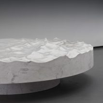 Mathieu Lehanneur creates marble furniture that mimics the ocean’s surface