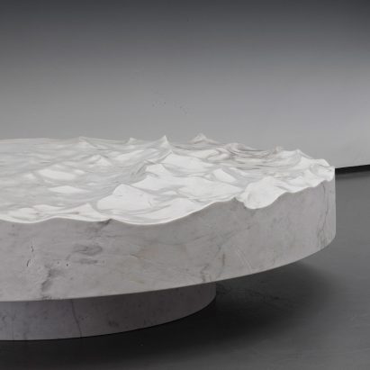 Mathieu Lehanneur creates marble furniture that mimics the ocean’s surface