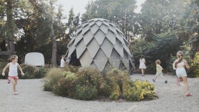 Pinecone mobile gazebo by mmcité1 and Atelier SAD