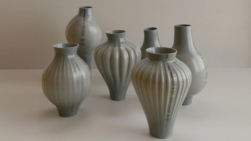 Kodai Iwamoto transforms plastic pipes into flower vases