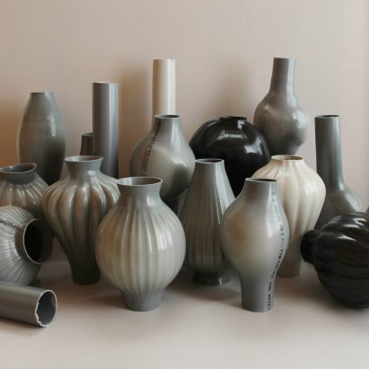 Kodai Iwamoto transforms plastic pipes into flower vases