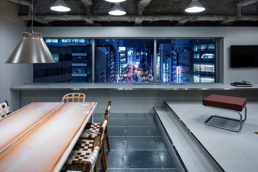 Schemata Architects plays with materials and movable furniture at Tokyo record-label offices