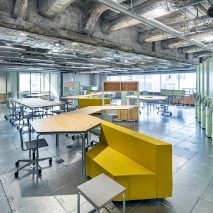 Schemata Architects plays with materials and movable furniture at Tokyo record-label offices