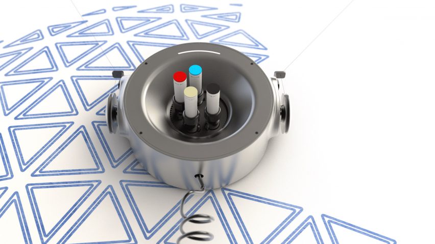 Carlo Ratti’s scribing robot turns walls into “digital content canvases”