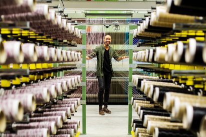 Stephen Burks has collaborated with Bolon to create new materials for his Grasso furniture collection for BD Barcelona Design