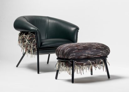 Stephen Burks has collaborated with Bolon to create new materials for his Grasso furniture collection for BD Barcelona Design