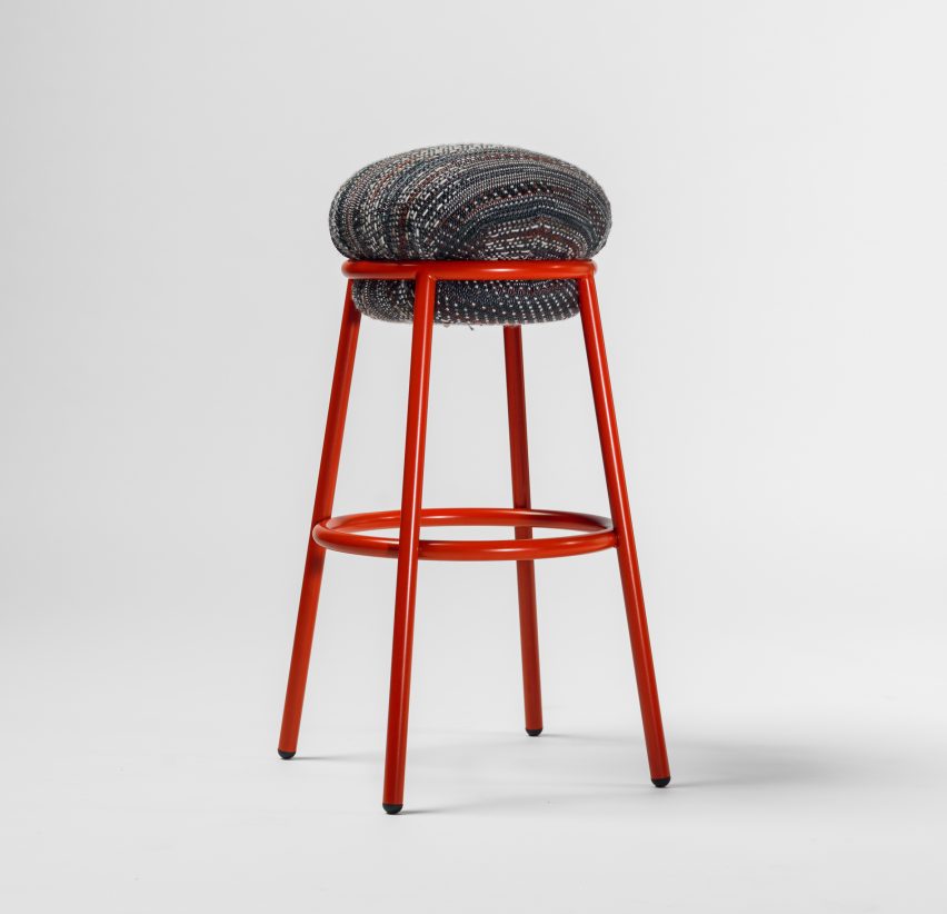 Stephen Burks has collaborated with Bolon to create new materials for his Grasso furniture collection for BD Barcelona Design