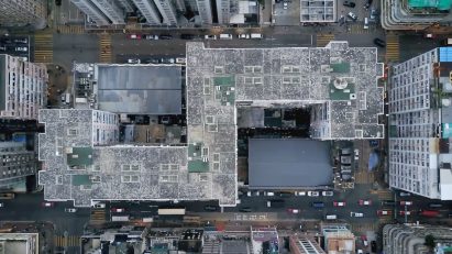 Frame from Elevation – a short documentary by Dezeen about how drones will change cities