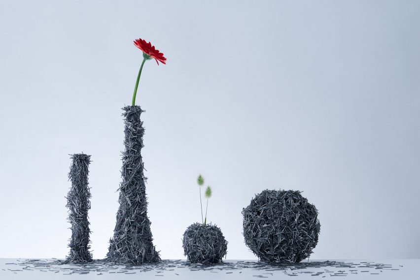 we+ creates "comfortable" spiky chair and matching vases