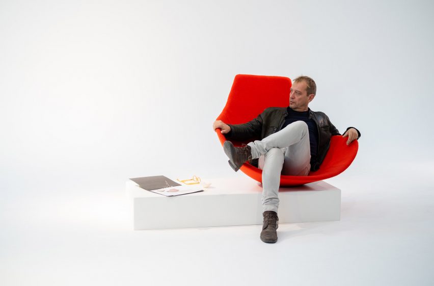 Emmanuel Babled remodels marble sculpture into upholstered chair for Offecct