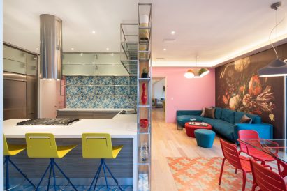 Kitchen and dining room of Casa TEC 205 in Mexico