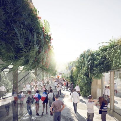 Vegetated stadium in Clamart by SCAU