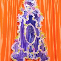 Traditional Venetian mirrors redesigned to include “sexy manga girls”