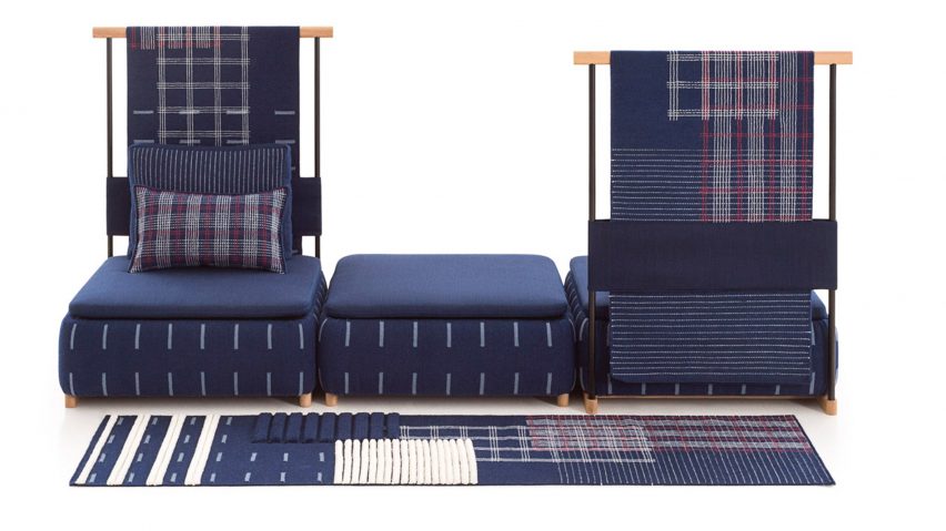 Neri&Hu design modular rug, screen and sofa collection for Gan