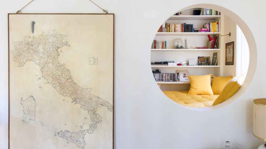 Studio Strato creates cosy reading den in renovated Rome apartment