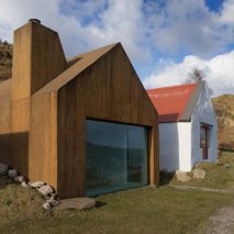 Rusty coloured concrete house