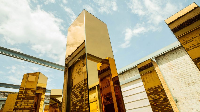 United Visual Artists fills A/D/O courtyard with rotating mirrors for Spirit of the City installation