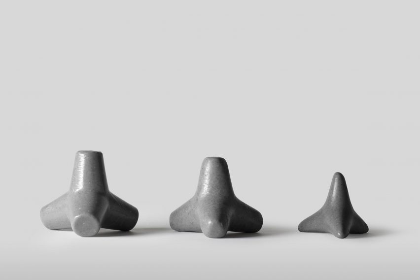 Tetra Soap is designed to look like concrete structures