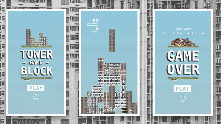 Brutalist building blocks feature in Tetris-inspired mobile game