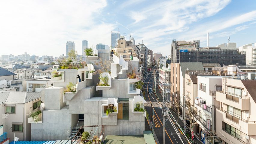 Akihisa Hirata stacks concrete boxes to create "futuristic and savage" Tree-ness House