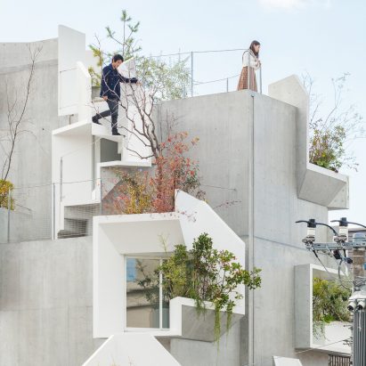 Akihisa Hirata stacks concrete boxes to create "futuristic and savage" Tree-ness House