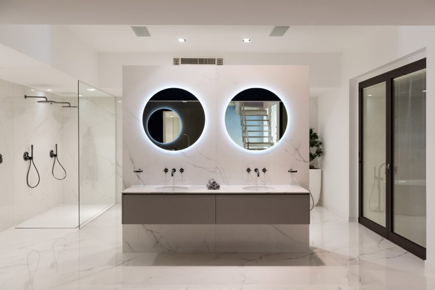 Grohe's updated Atrio faucet collection was unveiled in an installation at Milan design week