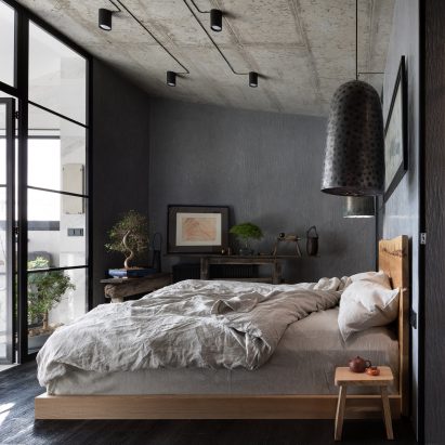 Family apartment in Kiev blends Japanese and Ukrainian design influences