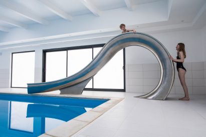 Design studio Splinterworks has created a sculptural waterslide