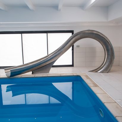 Design studio Splinterworks has created a sculptural waterslide