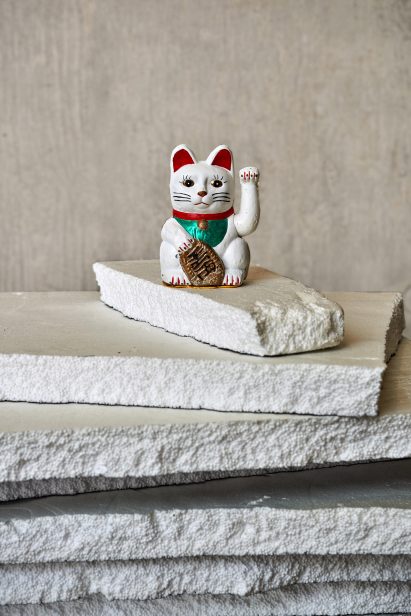 Katie May Boyd's installation turns plastic waste into beckoning cats