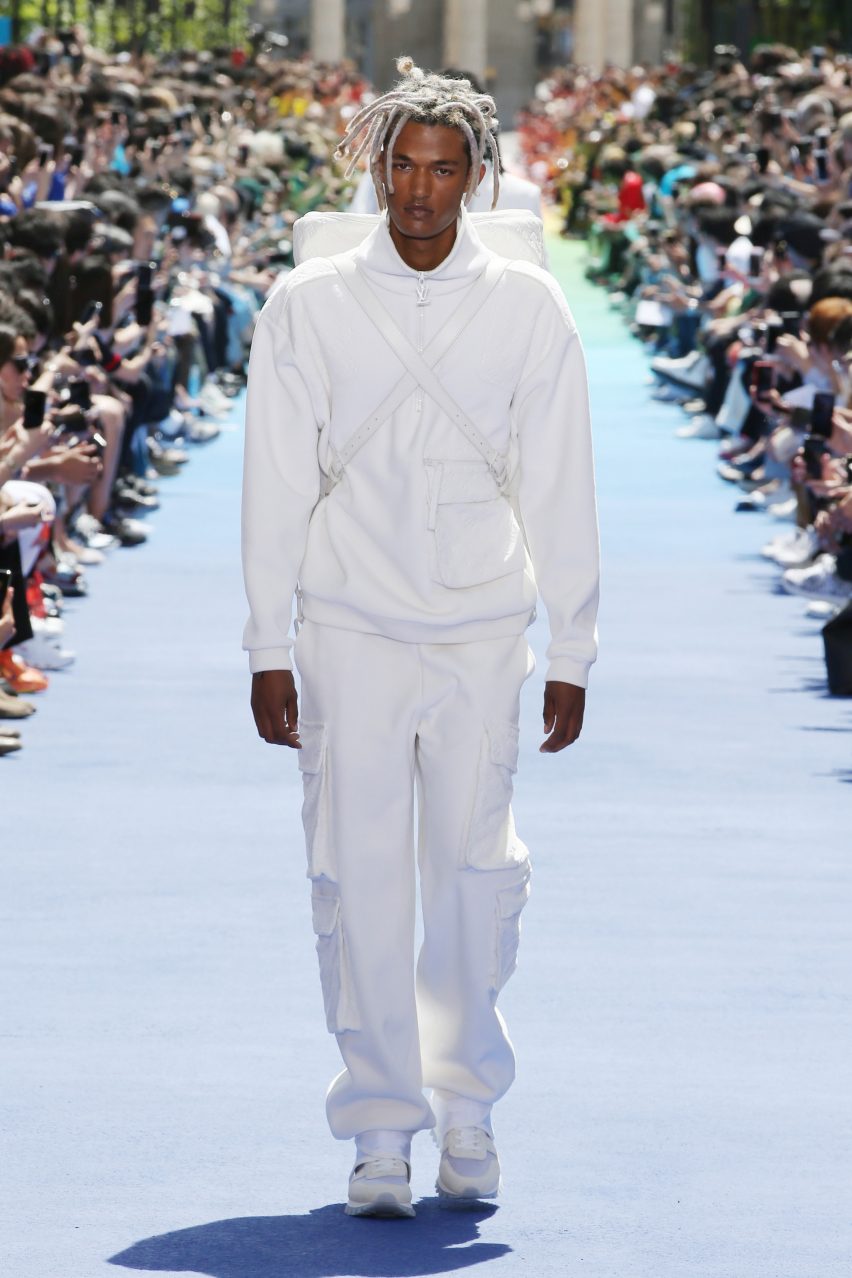 Virgil Abloh makes debut for Louis Vuitton at Paris with rainbow runway