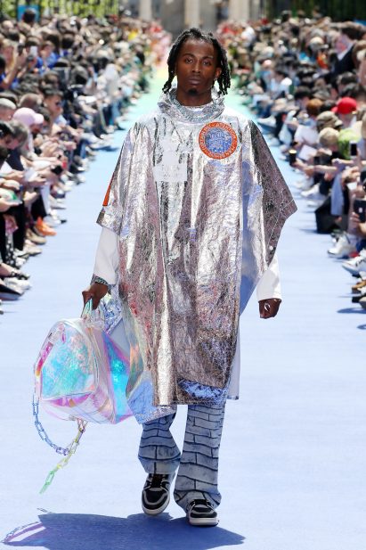 Virgil Abloh makes debut for Louis Vuitton at Paris with rainbow runway