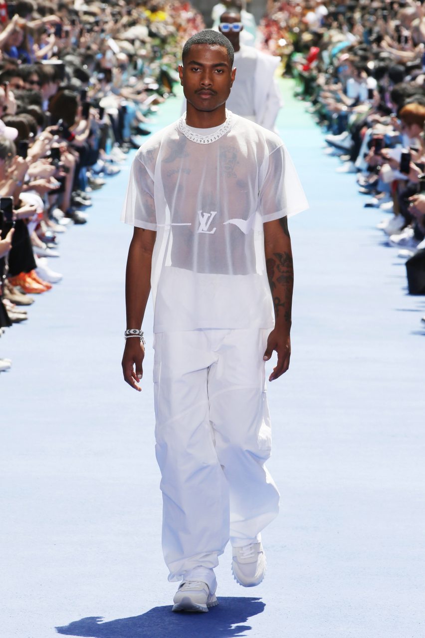 Virgil Abloh makes debut for Louis Vuitton at Paris with rainbow runway