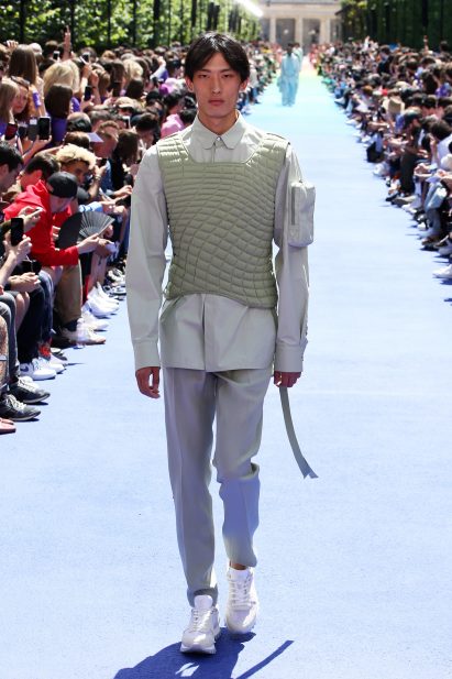 Virgil Abloh makes debut for Louis Vuitton at Paris with rainbow runway