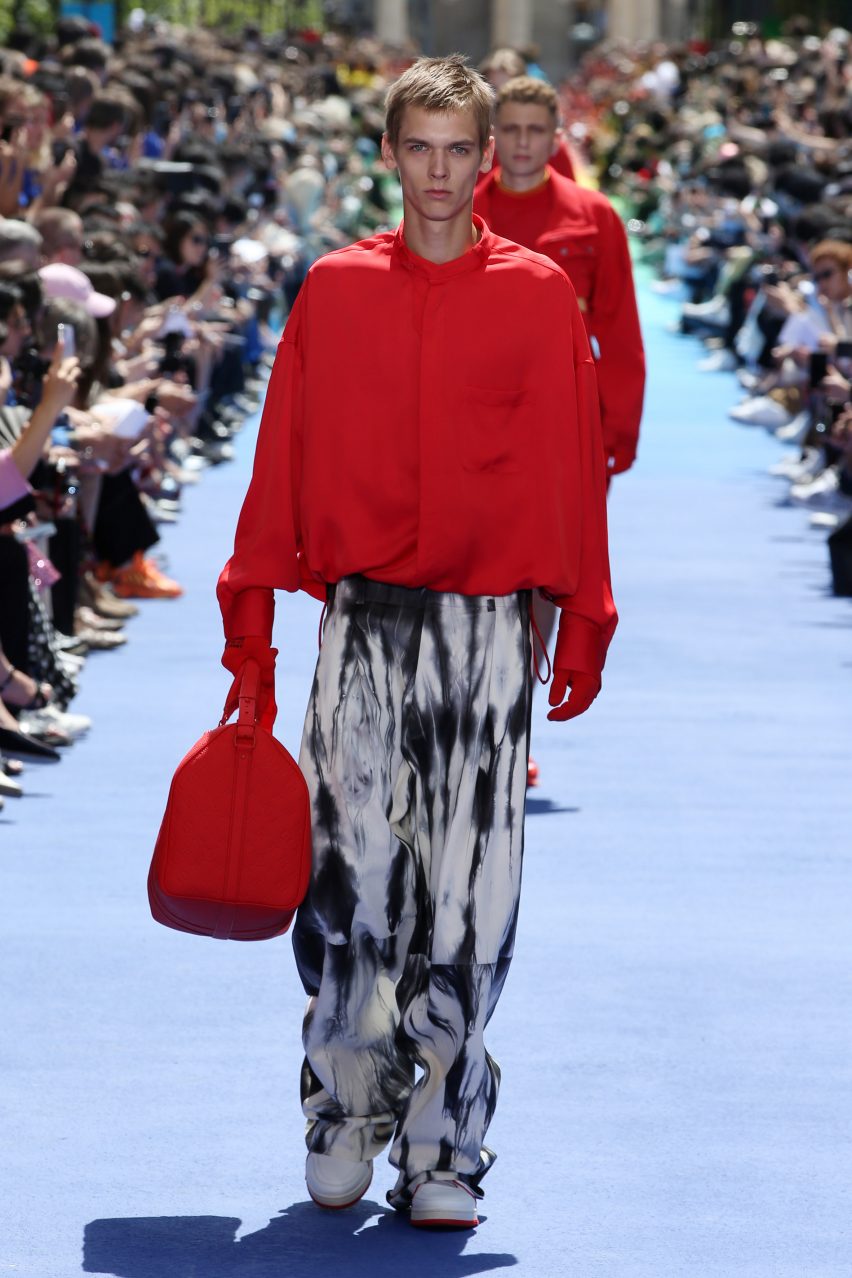 Virgil Abloh makes debut for Louis Vuitton at Paris with rainbow runway